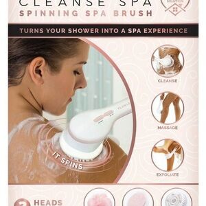 Finishing Touch FLAWLESS Cleanse Spa Spinning Brush - White and Pink *NEW*